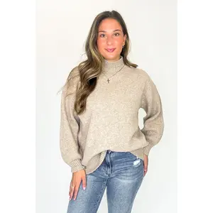 Minimal Mood Mock Neck Sweater - FINAL SALE