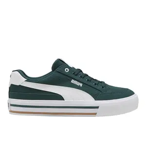 PUMA Mens Court Classic Vulc Fs Lace Up Sneakers Shoes Casual - Green