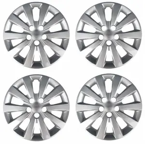 16 Inch Silver Hubcaps Wheel Covers Snap On Replacement Steel Wheel Skins Tire Caps Set of 4 Heavy Duty Wheel Accessories