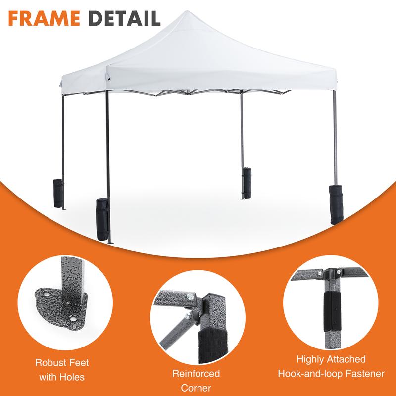 Sweet Furniture S - Canopy Tent 10x10 Pop Up Canopy Heavy Duty  Waterproof Portable Tent Pop Up Shade Canopy with Sand Bags