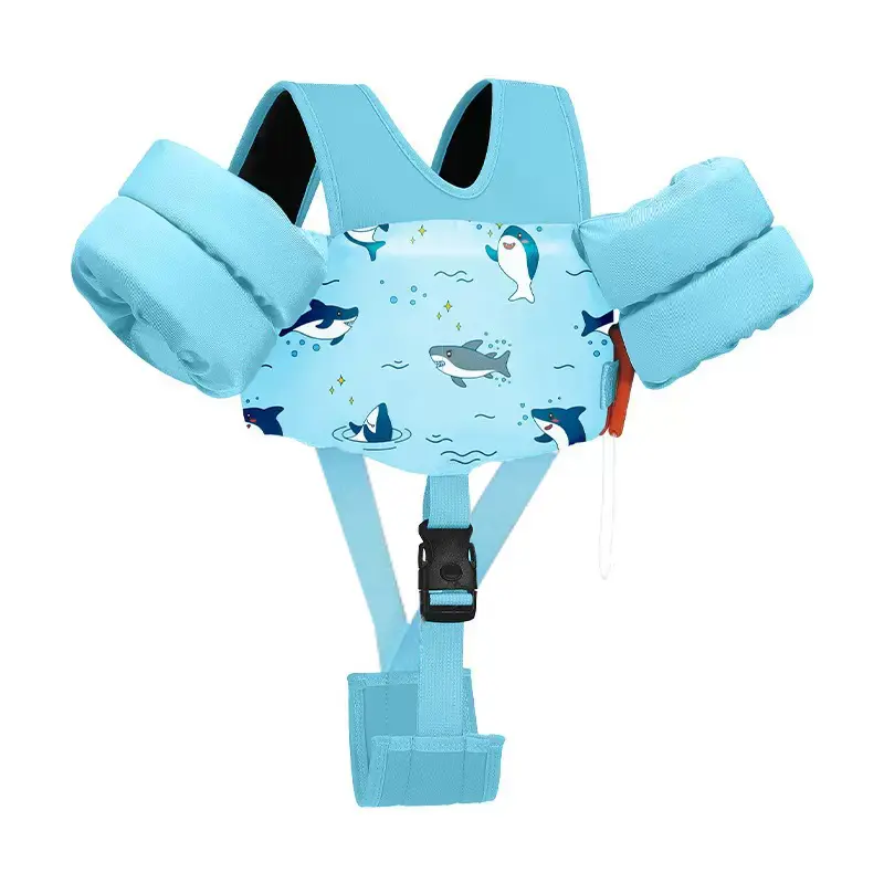 Children's Inflatable Floatable Swim Vest - Sporty Inflatable Floater with Breathable Design, Secure Straps, Adjustable Fasteners, Lightweight Portable Water Sports Swimming Accessories, Buoyancy Vest