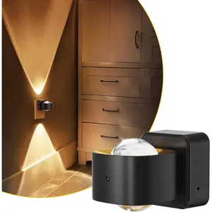 Plug In Up Down Wall Washer Light Motion Sensor Dimmable Warm Glow LED Wall Sconce No Wiring For Hallway Stairway Corridor Bedroom Home Decor