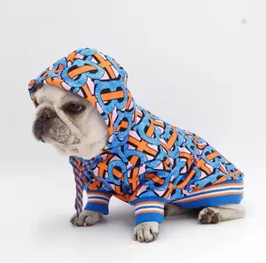 Fashion Brand Spring Autumn New Designer Dog Clothes Luxury Pet Clothes Hoodie for French Bulldog