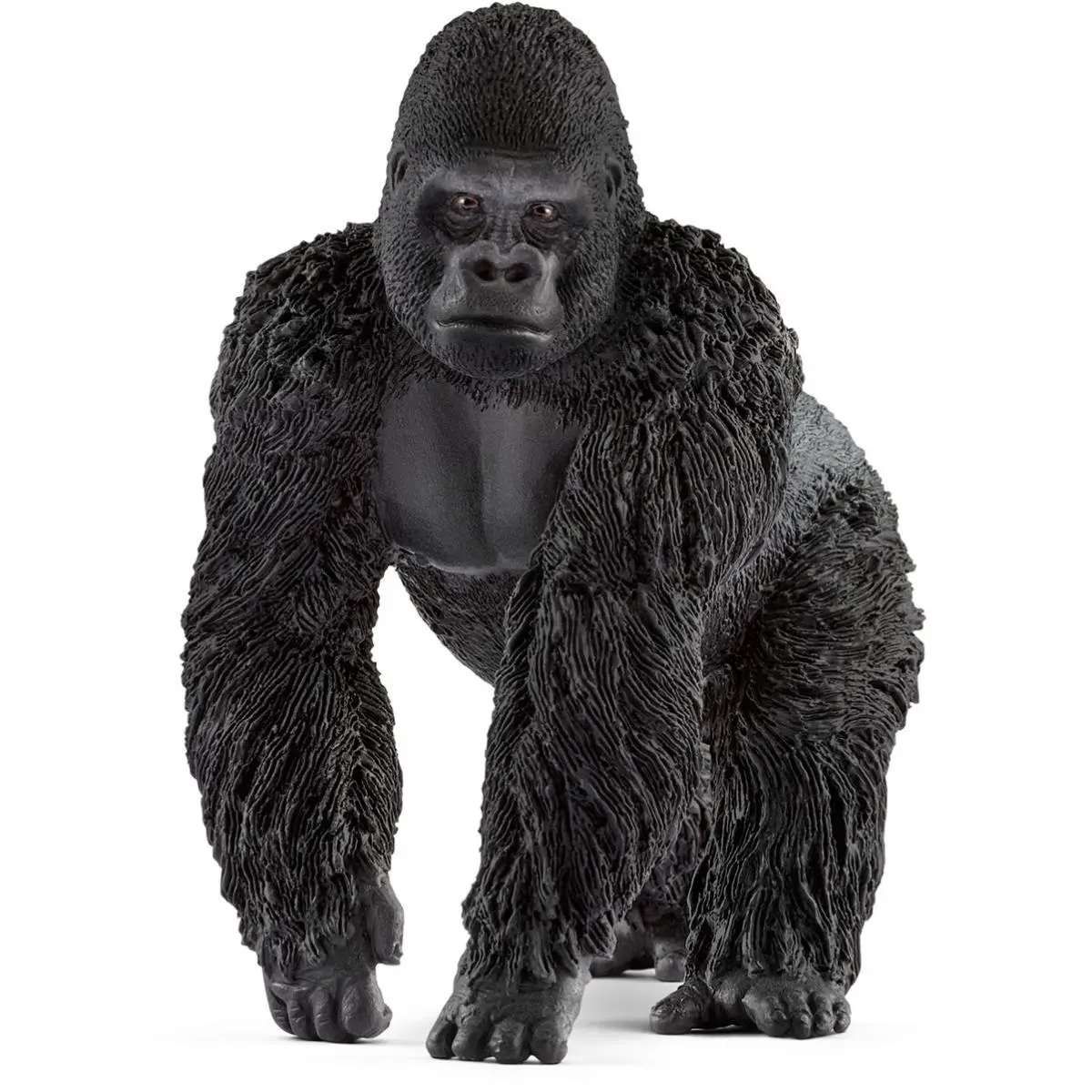212 MAIN Black Male Gorilla Plastic Hand-Painted Figurine - High-Detail Decorative Sculpture, Indoor Home Decor Statue for Home Supplies Display, Decorative Sculptures