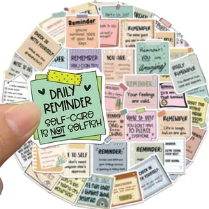 50 Pcs Reminder Label Stickers, DIY Decorative Waterproof Decals for Luggage Water Bottles Computers, Ca Prop 65 Compliant