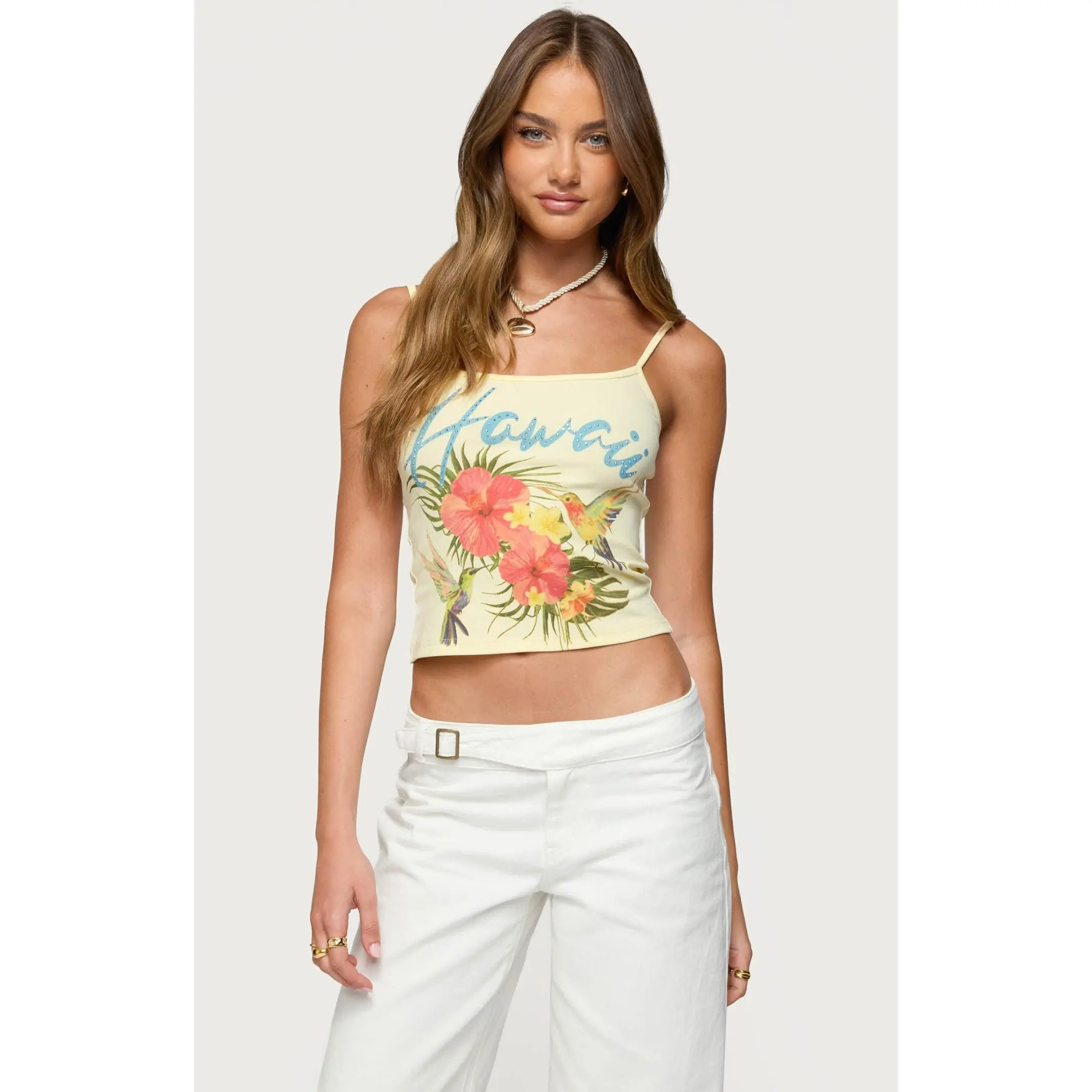 Edikted Women's Hawaii Babe Tank Top
