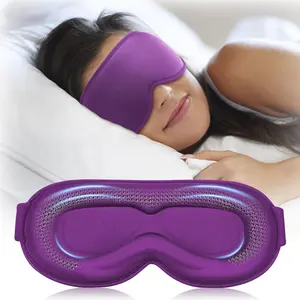 Weighted Eye Mask for Women - 3D Blackout Sleep Mask for Deep Sleep, Postpartum Gift, Lash-Friendly - Long Flight Travel, Cruise Ship, Car Camping, Purple