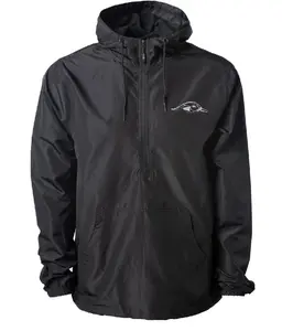 AF Waterfowl Black Lightweight 1-4 Zip Pullover Windbreaker Jacket - Water Resistant Fabric Menswear