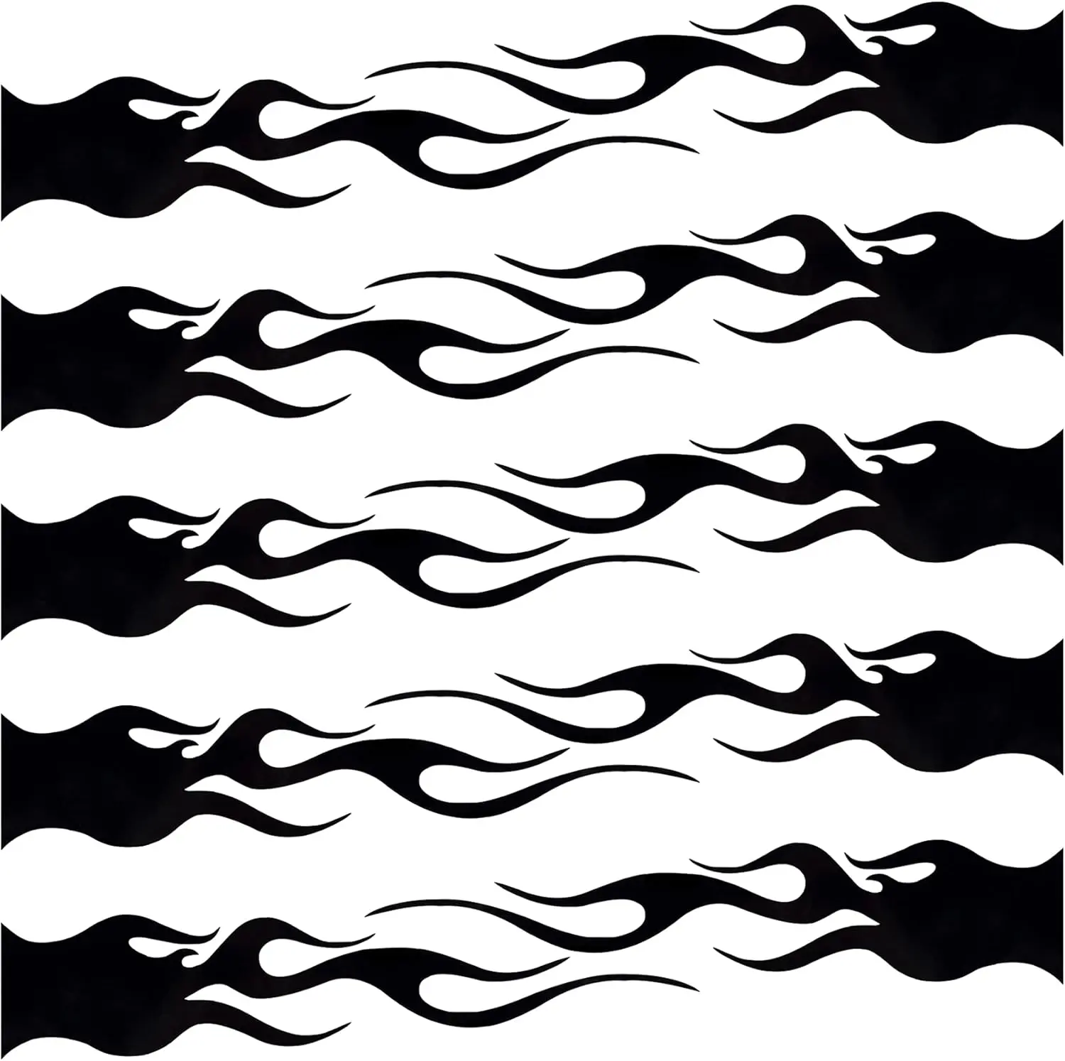 10Pcs Black Car Flame Decals, 5.7"x1.2" Flame Shape Stickers, Universal Car Reflective Stickers 14.5cmx3cm for Motorcycles, Car Decoration (5 Pairs)