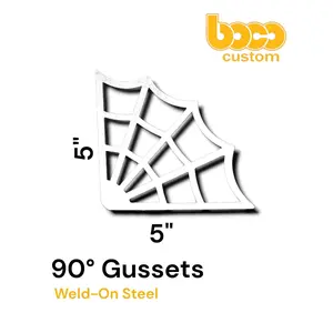 5" x 5" Spider Web Corner Gussets - 90 Degree