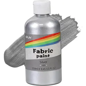 Colorful Permanent Fabric Paint for Furniture, 8.45 oz (250 ml) Fabric Paint for Clothes, Soft Rich Pigment Non-Toxic Textile Paint for Fabric DIY Crafts T-shirts Shoes Jeans for Adult