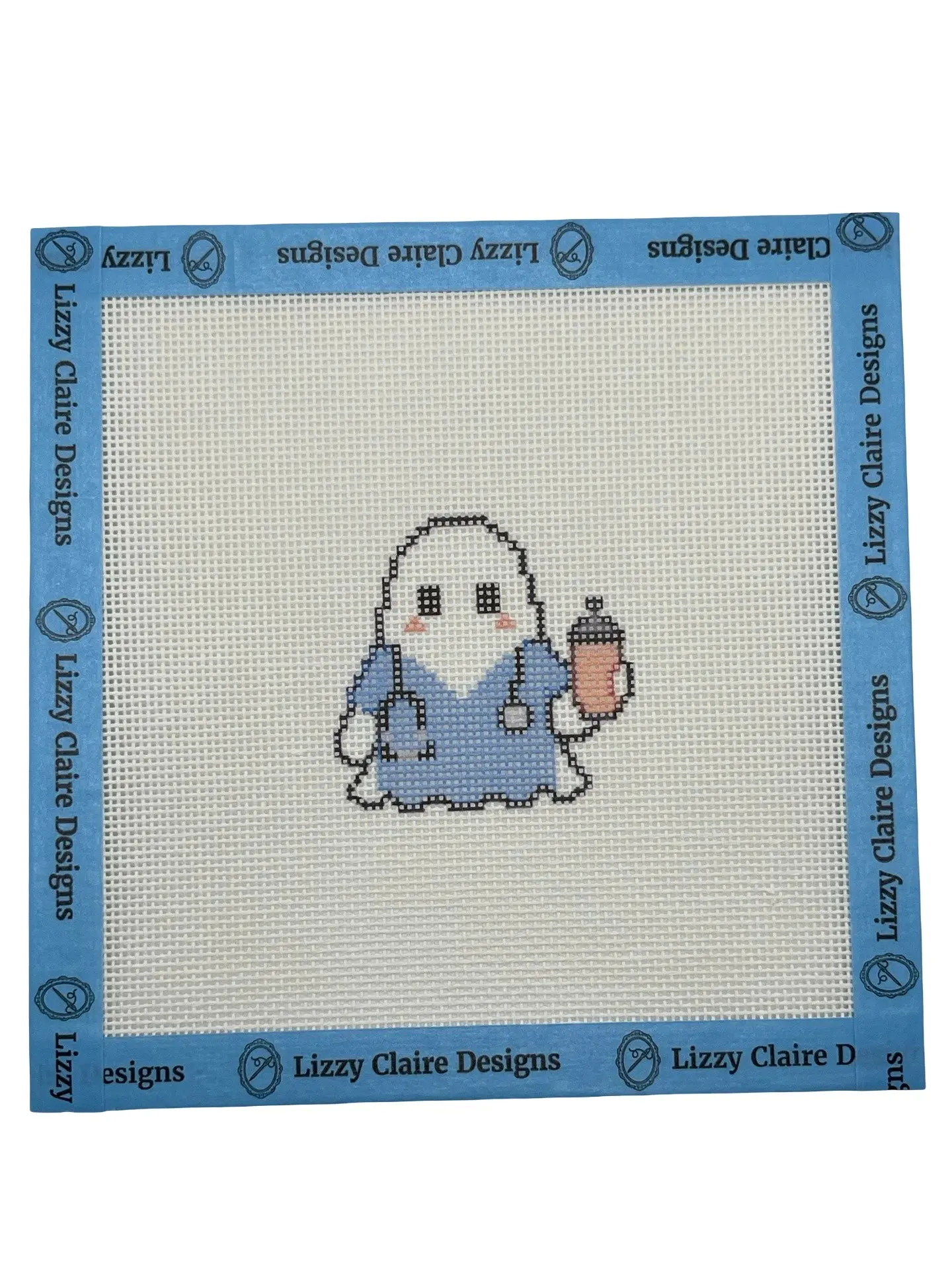 Boo Nurse Ghost - 18 mesh - 6 x 6 - Needlepoint Canvas