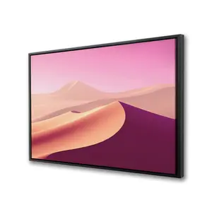 Pictorem C1FC2436XNXHZP 24 x 36 in. Calm Dunes - Beige Framed Canvas Wall Art for Home Decor