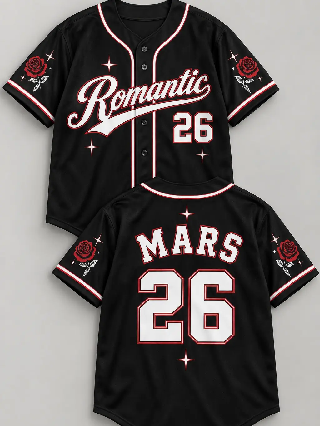 Romantic MARS 26 Baseball Jersey | Retro Concert Style Outfit ️