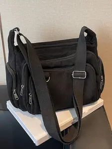 Valentine's Day trendy corduroy casual women's versatile single shoulder crossbody bag, lightweight and simple personalized niche women's bag, suitable for commuting, shopping, Valentine's Day gift giving, parties, and going out, Everyday Shoulder Bag