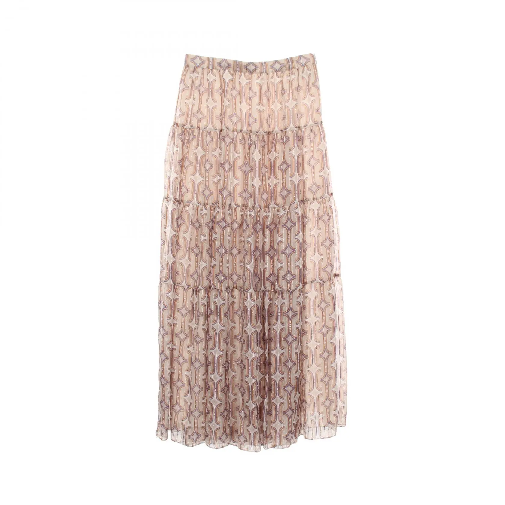 Pre-owned Celine Silk Small Leather Goods Skirt