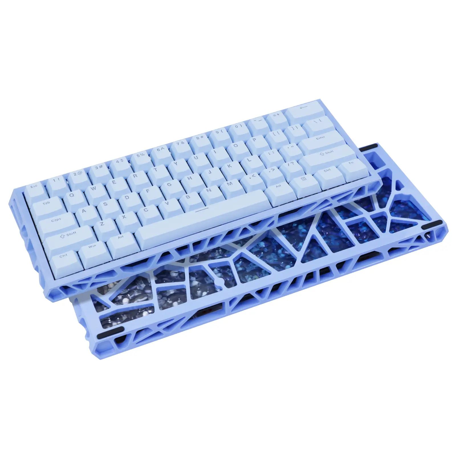 KAVLORN NC/NJ61  61 Keys 60% Compact Magnetic Mechanical Gaming Keyboard, RGB Backlit USB Wired Hot Swappable Mini Tactile Game Keyboard for PC Laptop