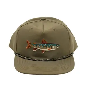 Iwana Trout Hat - Japanese Fly Fishing Fish Cap - One Size Fits All Adjustable Lightweight Snapback Fishing Hat