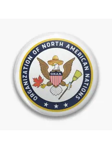 2DFLAT, 1pc DIY Craft Buckle - 44mm (1.73 in) Item preview, The Great Seal of O.N.A.N. designed and sold b for bags, jackets and gifts, the perfect gift for friends and family, small party gifts