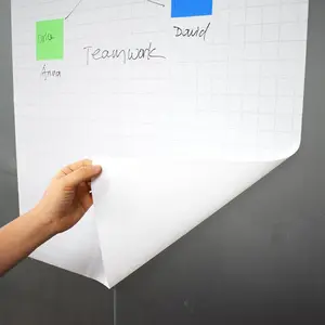 15 Pack Static Dry Erase Sheets, White Board Wallpaper 31.5 x 24 Inch, Line Dry Erase Sticker for Wall