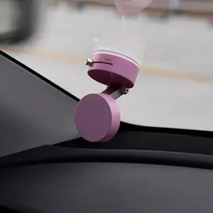 JOYTUTUS Vacuum Phone Holder for Girls Super Cute Pink with Strong Magnetic Car Mount Black Design Secure Installation Valentine Gift 59*124mm Essential Accessory