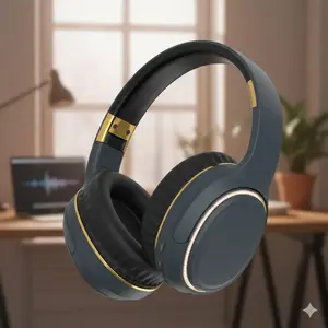 Portable Foldable Wireless Bluetooth Headphones, Over Ear Headphones, with Wired Mode Switch, RGB Breathing Lights, Bluetooth 5.3 Stable Connection, Hi-Fi Stereo Sound, Long Battery Life for Gaming Music Sports Multi-Scenario
