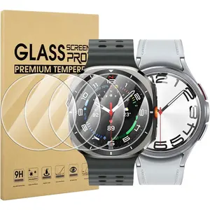 4-Pack for Samsung Galaxy Watch 6 Classic 47mm Privacy Screen Protector, [Anti-peeping] 9H Hardness Ultra-thin Tempered Glass Screen Protector for Galaxy Watch 6 Classic 47mm/Watch 7 Ultra 47mm