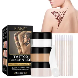 ELAIMEI Tattoo Concealer features waterproof, sweatproof, and smudge-proof properties. Available in dark and light shades, users can freely blend them to match their skin tone.
