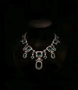 Vintage Emerald Statement Necklace