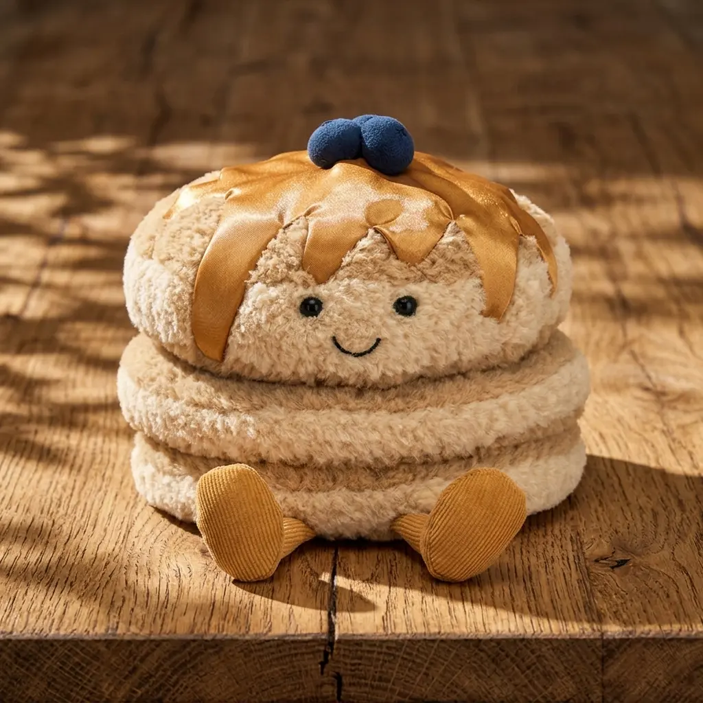 JELLYCAT Plush Pancake Stuffed Animal Cute Breakfast Dessert Pillow Soft Kawaii Food Plush Gift for Kids Girls Boys Home Decor