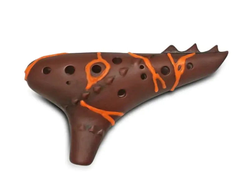 STL Ocarina's Dungeons & Dragons: The Sorcerer - Ocarina of Ravenous Fire - Ceramic Alto Ocarina in F Major