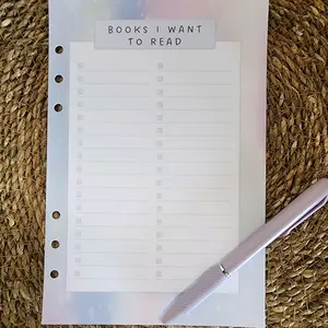 "Books I Want To Read" checklist Book Tracker insert for Budget Binder