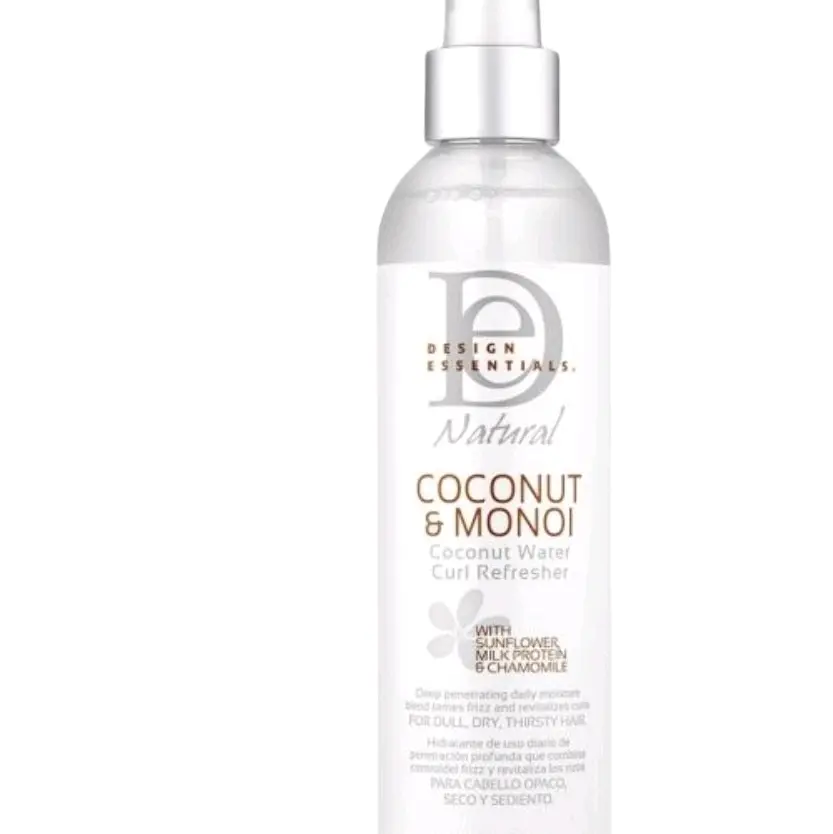 Design Essentials Natural Coconut & Monoi Curl Refresher 8 oz - Curl Refresher for Dry, Thirsty Hair - Natural Ingredients - Gel, Haircare