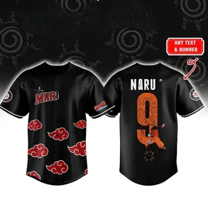 Shadow Ninja Anime Night 2026 Baseball Jersey – Aviators Merch, Custom Name & Number Button-Up Shirt, Japanese Anime Fan Outfit