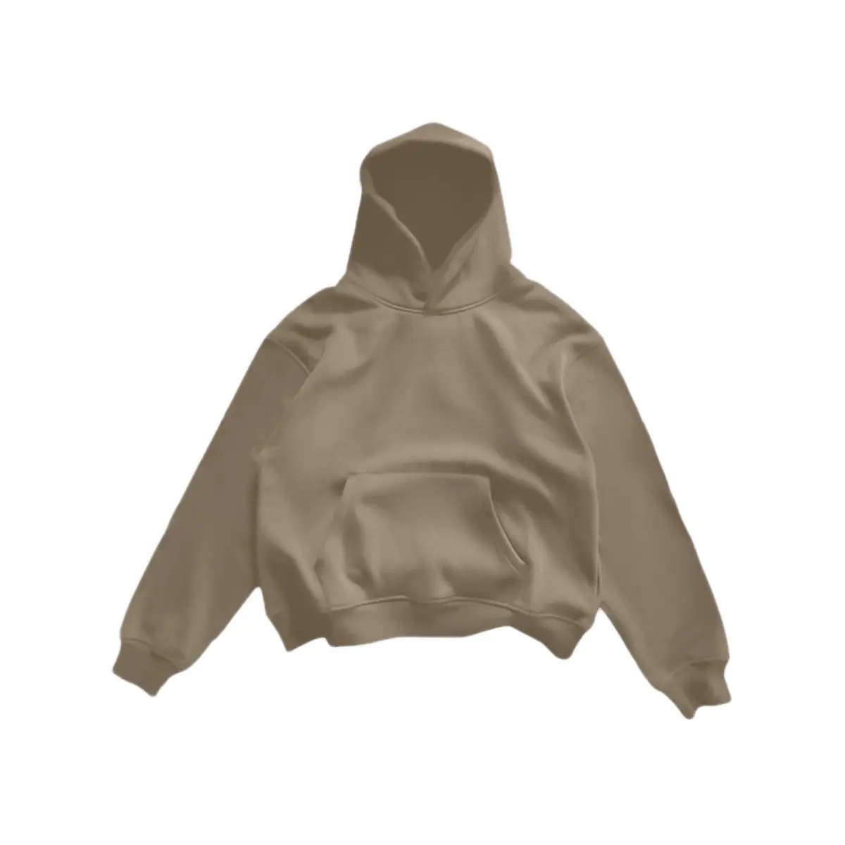 Tan Blank Pullover Hoodie
