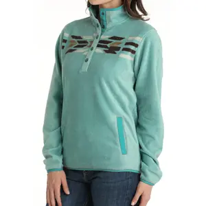 Women's Cinch Fleece Pullover TURQUOISE