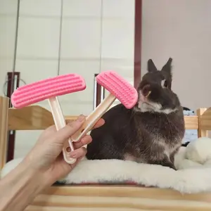 Silicone Pet Rabbit brush Cat Grooming Comb Fur Brush for Guinea Pig Chinchilla Cleaning Grooming Tool Rabbit Accessories Pet