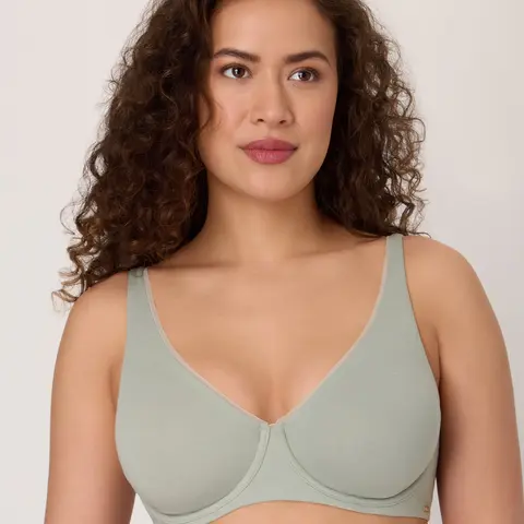 Bali Cotton Collection 2-ply Underwire Bra Women's Comfortable Fit Everyday Support Breathable Df8131