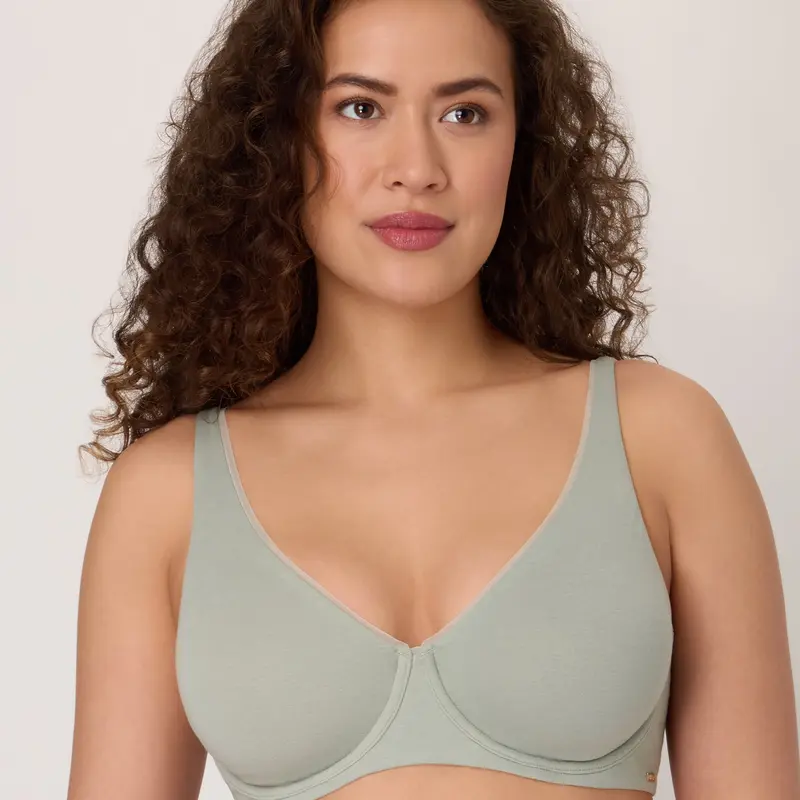 Bali Cotton Collection 2-ply Underwire Bra Women's Comfortable Fit Everyday Support Breathable Df8131