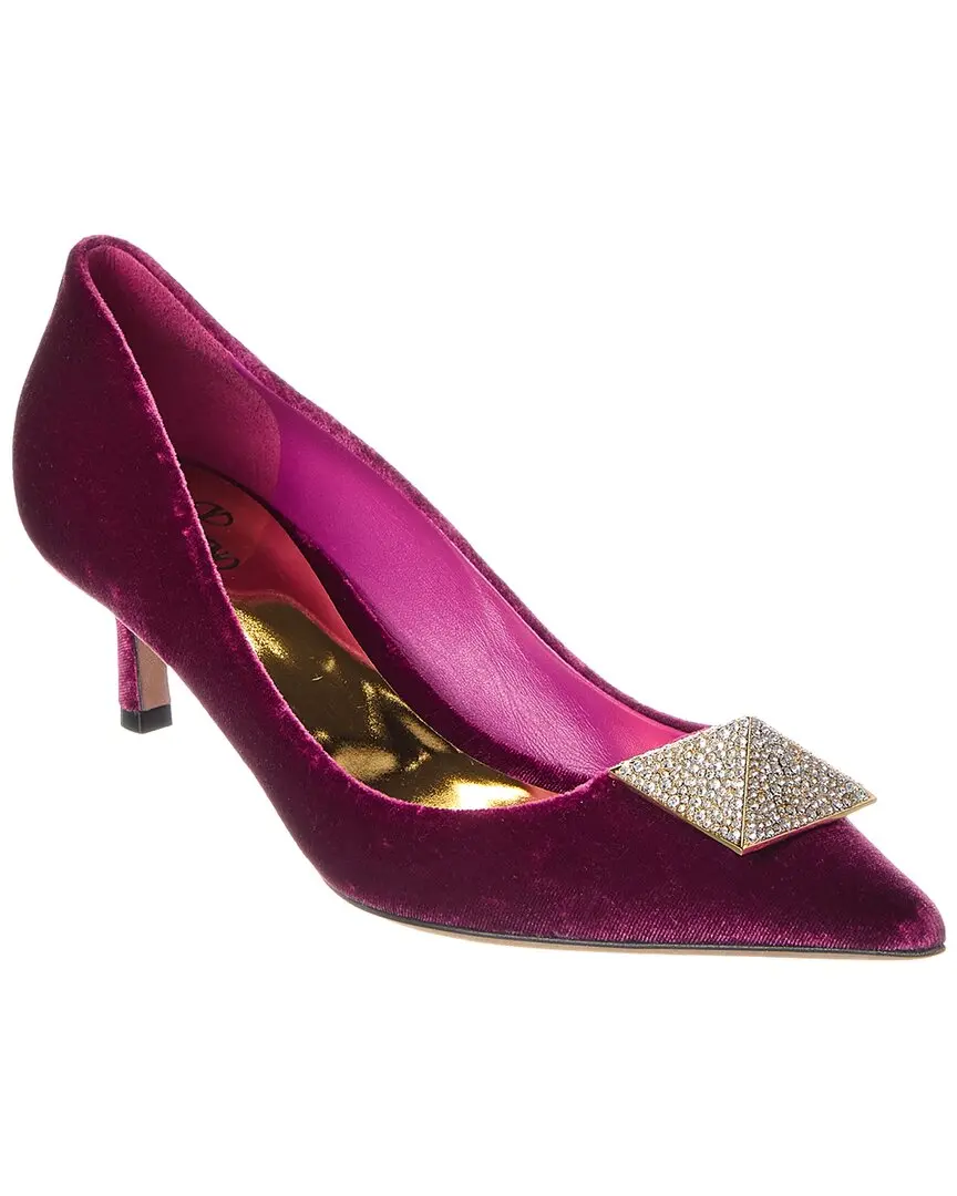 Valentino Roman Stud Velvet Pump