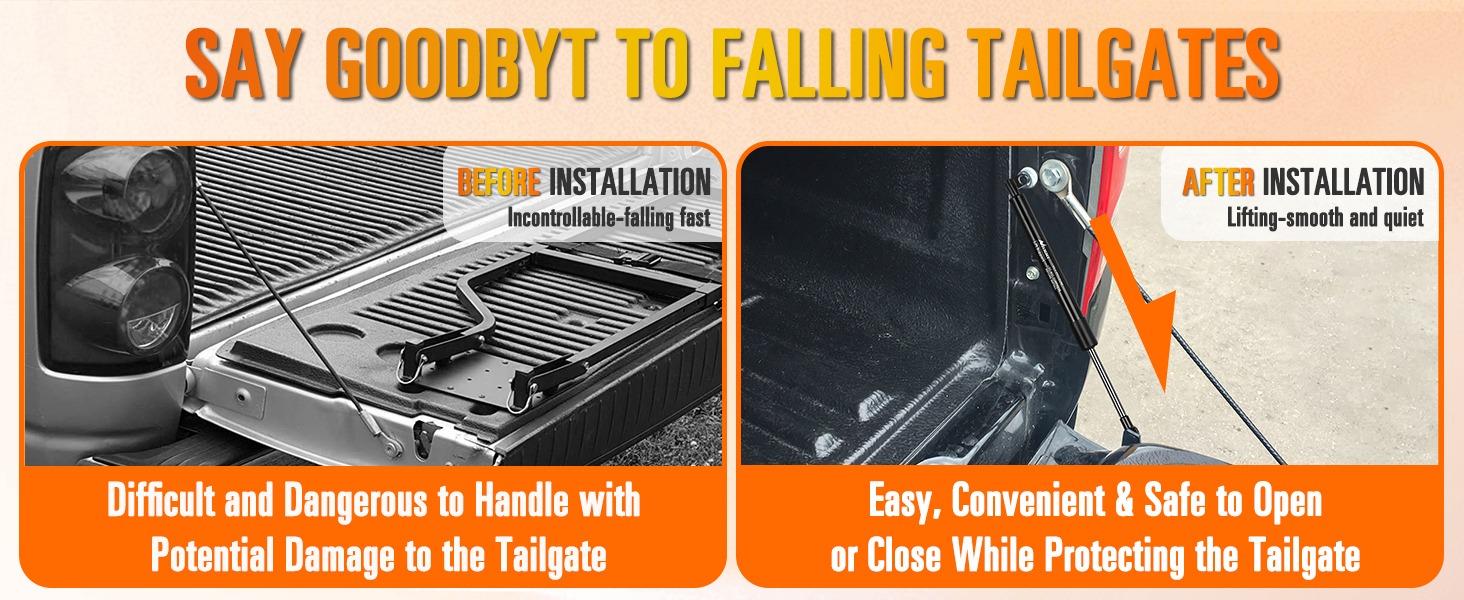 Nilight Pickup Tailgate Assist Shock Accessories for 99-06 Silverado Sierra, Truck Tail Gate Lift Assist Tailgate Shock Damper fit for Chevrolet Silverado GMC Sierra 1999-2002 2003 2004 2005 2006