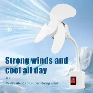 Mini hanging energy-saving silent ceiling fan with strong cyclone wind, portable small fan for dormitory, bedroom, kitchen and bathroom