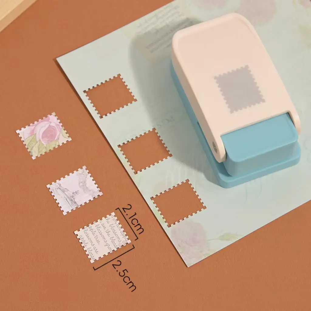 Postage Stamp Punch for PaperCrafts  Stamp Puncher, Stamp Punc DIY Scrapbooking Journaling Stamps Hole Punches, SquarePaper Puncher Shapes for Crafting DIY Scrapbooking