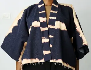 Bleached Denim ULTRA Kimono – Hand-Bleached Statement Women’s Jacket