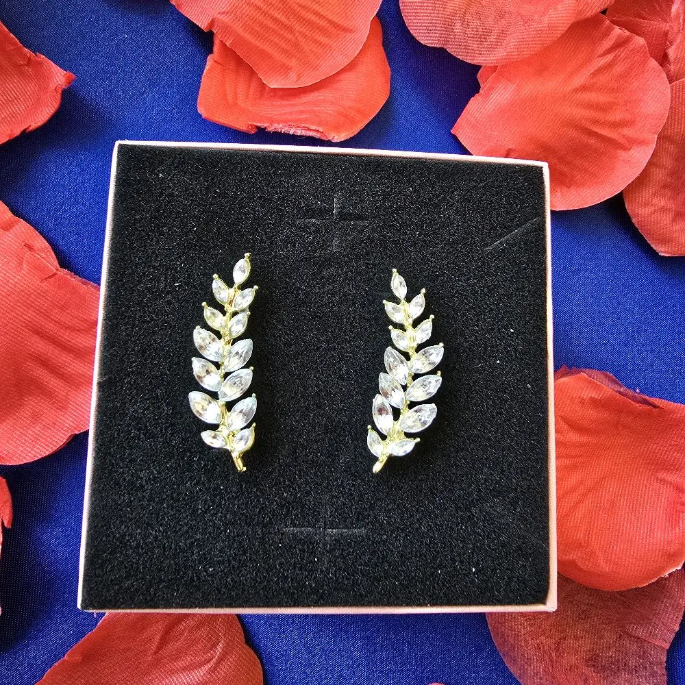 1 Pair Fashionable Wheat Ear Tassel Ear Cuffs