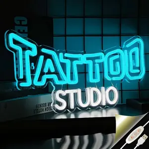 USB Neon Lights LED Neon Sign Tattoo Studio Punk Style Decorations, Personalized Studios Bars Bedrooms Atmosphere Lighting, Perfect Birthday Opening Gift