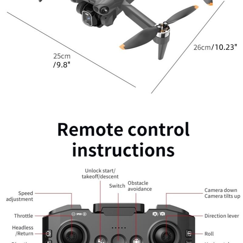 8K  Foldable FPV Drone with Brushless Motors - 2000m Long Control Range, 100m Max Flight Height, 7m/s Speed, 244g Lightweight, 2 Batteries, 360° Obstacle Avoidance & Optical Flow Hovering