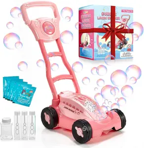 Bubble Lawn Mower for Toddlers1-3 Great Girl Kids Push Summer Outside Garden Toy with Bubbles Amazing Toy for Summer Great Gift idea for Birthday or Preschool & Summer Gift