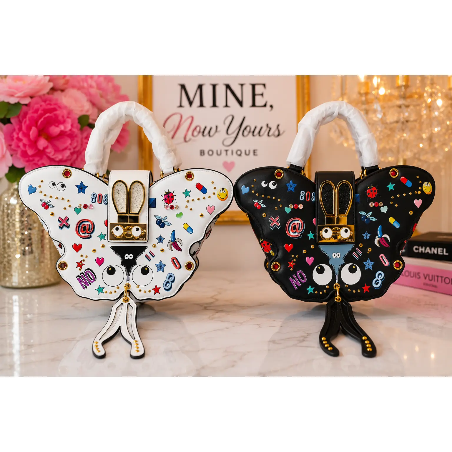 Flutter Pop Eye Theme Butterfly Handbag