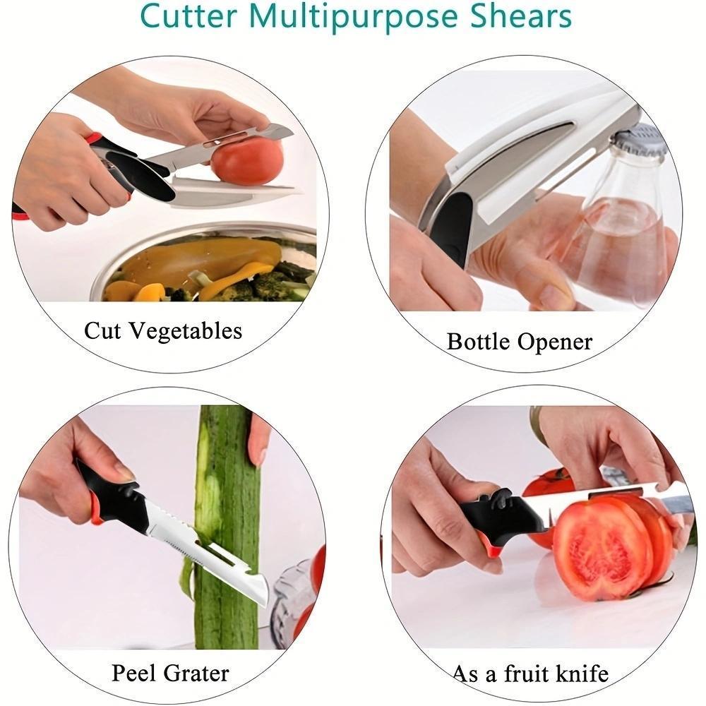 Vegetable Scissors, Kitchen Food Cutter, Meat Scissors, Quick Vegetable Slicer, Kitchen Chopping Scissors for Home Use, Kitchen Shears